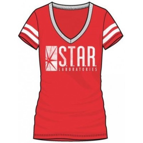 DC Comics: Flash Star Labs V-Neck T-Shirt (Large) image