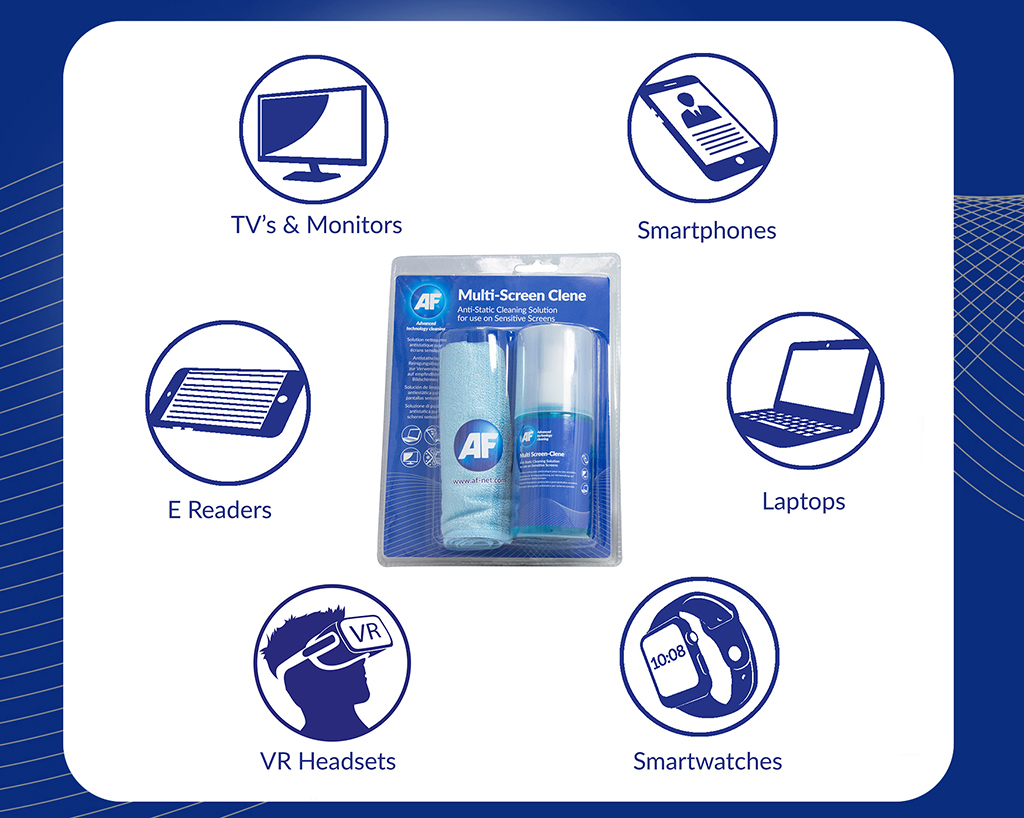 AF Universal Multi-Screen Clene Cleaning Solution & Cloth image