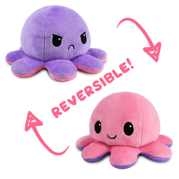 octopus reversible plush