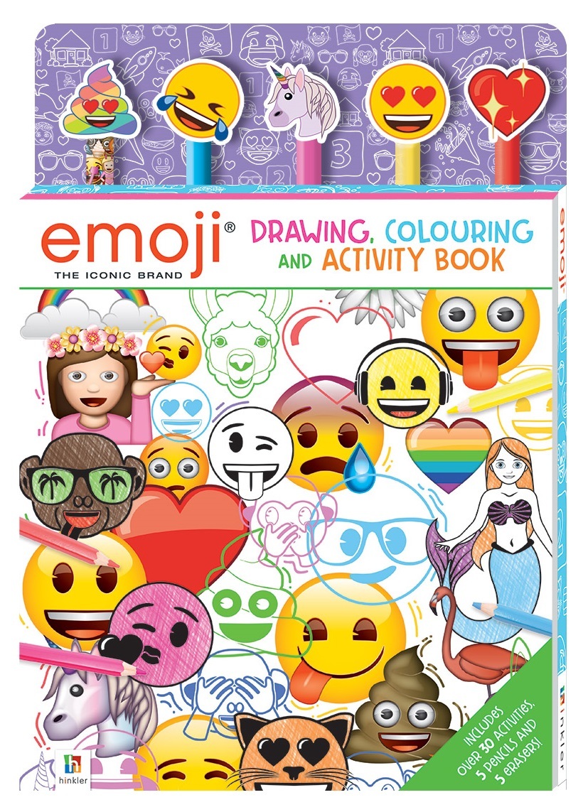 Emoji Colouring & Activity - 5-Pencil Set image