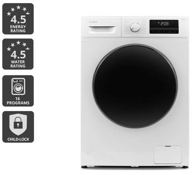 Buy Kogan 8.5kg Front Load Washing Machine White at Mighty Ape NZ