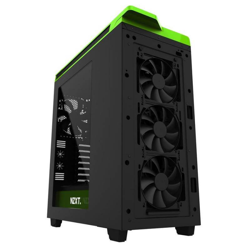 NZXT H440 Mid Tower Case 2015 Edition - Black/Green image