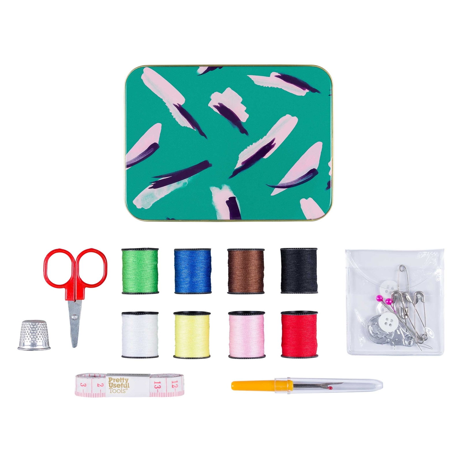 Pretty Useful Tools Sew & Repair Kit Jungle Strokes Green at Mighty Ape NZ