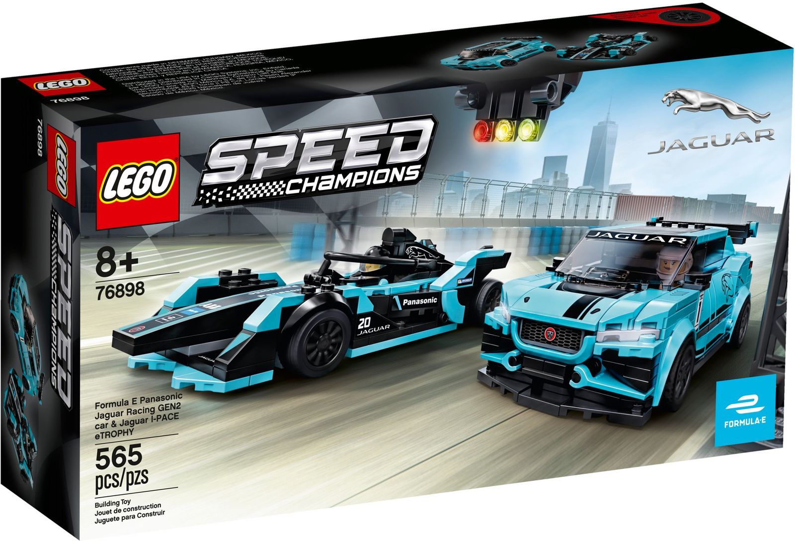 LEGO: Speed Champions - Formula E Panasonic Jaguar Racing GEN2 car & Jaguar I-PACE eTROPHY image