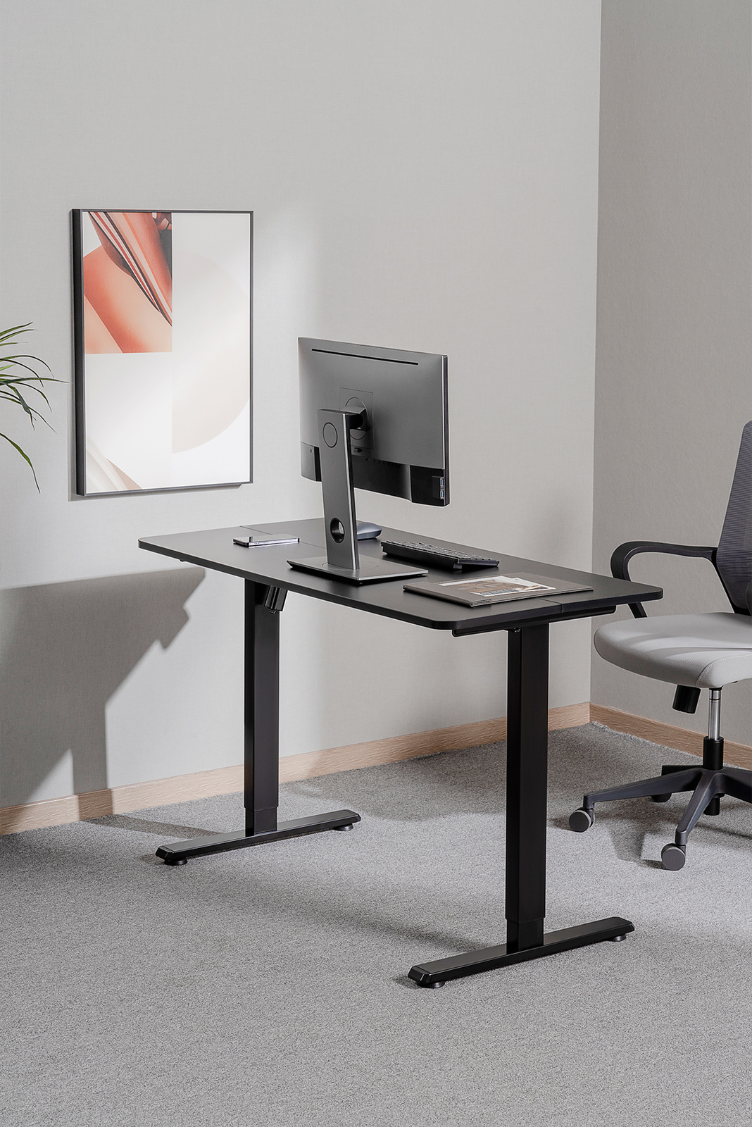 Buy Gorilla Office Height Adjustable Desk Black/Black at Mighty Ape NZ