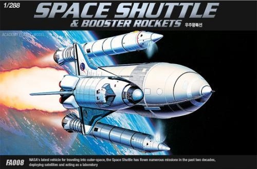 Academy Space Shuttle with Booster Rockets 1/288 Model Kit image