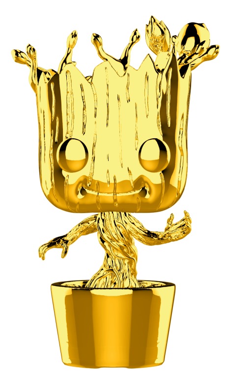 Dancing Groot Gold Chrome Pop! Vinyl Figure image