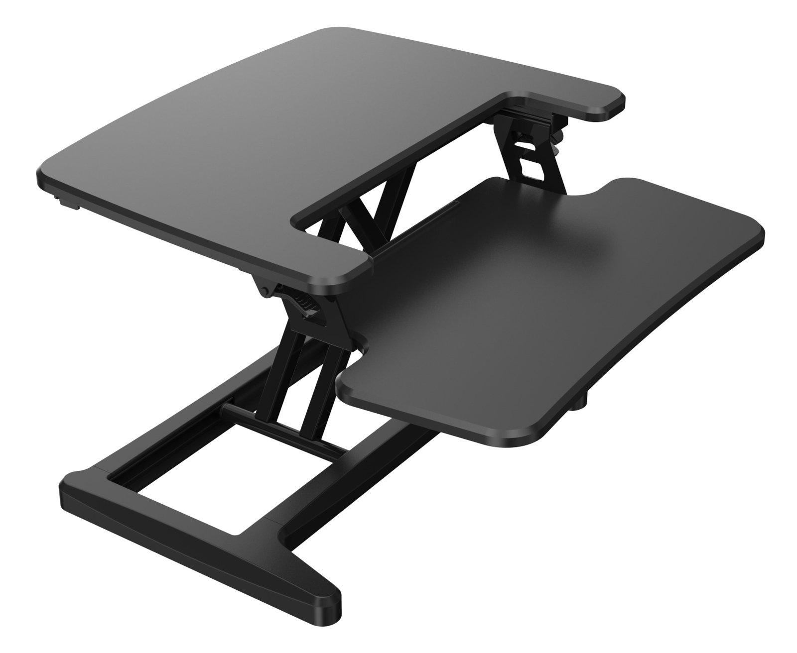 Gorilla Office: Ergonomic Deskalator Black (550x415mm) Height Adjustable Workstation image