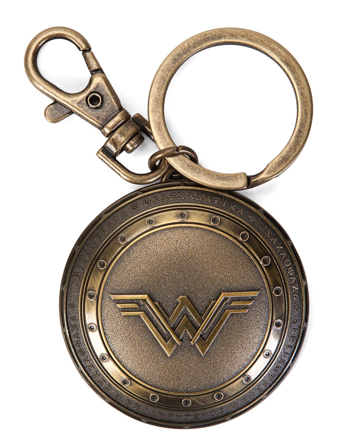 Batman v Superman: Wonder Woman Brass Shield - Pewter Key Chain image