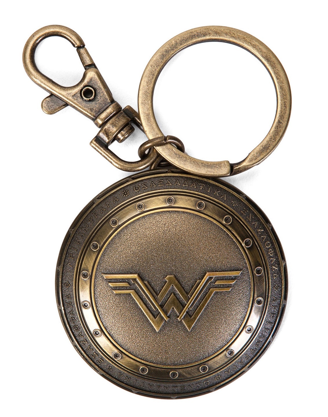 Batman v Superman: Wonder Woman Brass Shield - Pewter Key Chain