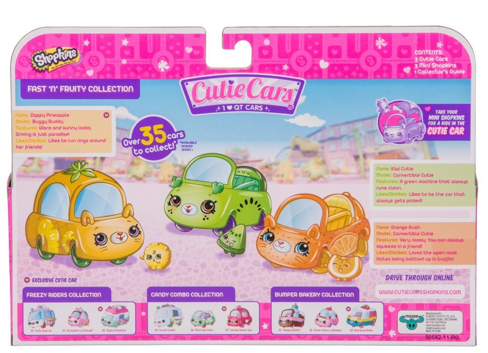 Shopkins: Cutie Cars 3-Pack - Fast 'N' Fruity