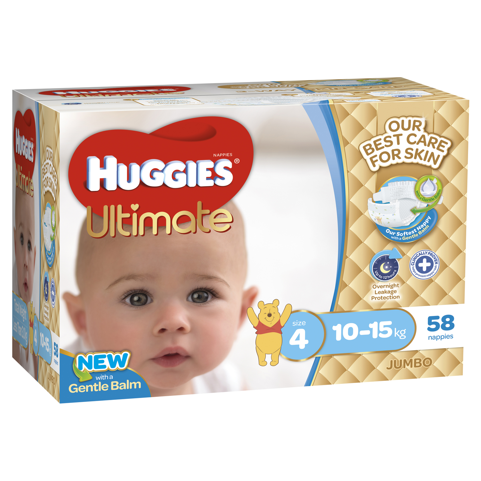 Huggies Ultimate Nappies: Jumbo Pack - Toddler Boy 10-15kg (58)