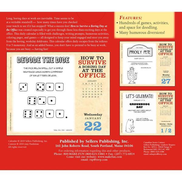 How to Survive a Boring Day at the Office 2020 Boxed Calendar by Sellers Publishing image