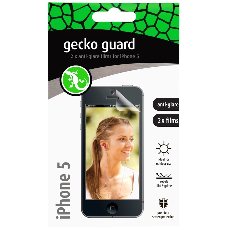 gecko screen guard for iphone 5 5s anti glare 2 pack gecko screen guard for iphone 5 5s anti glare 2 pack