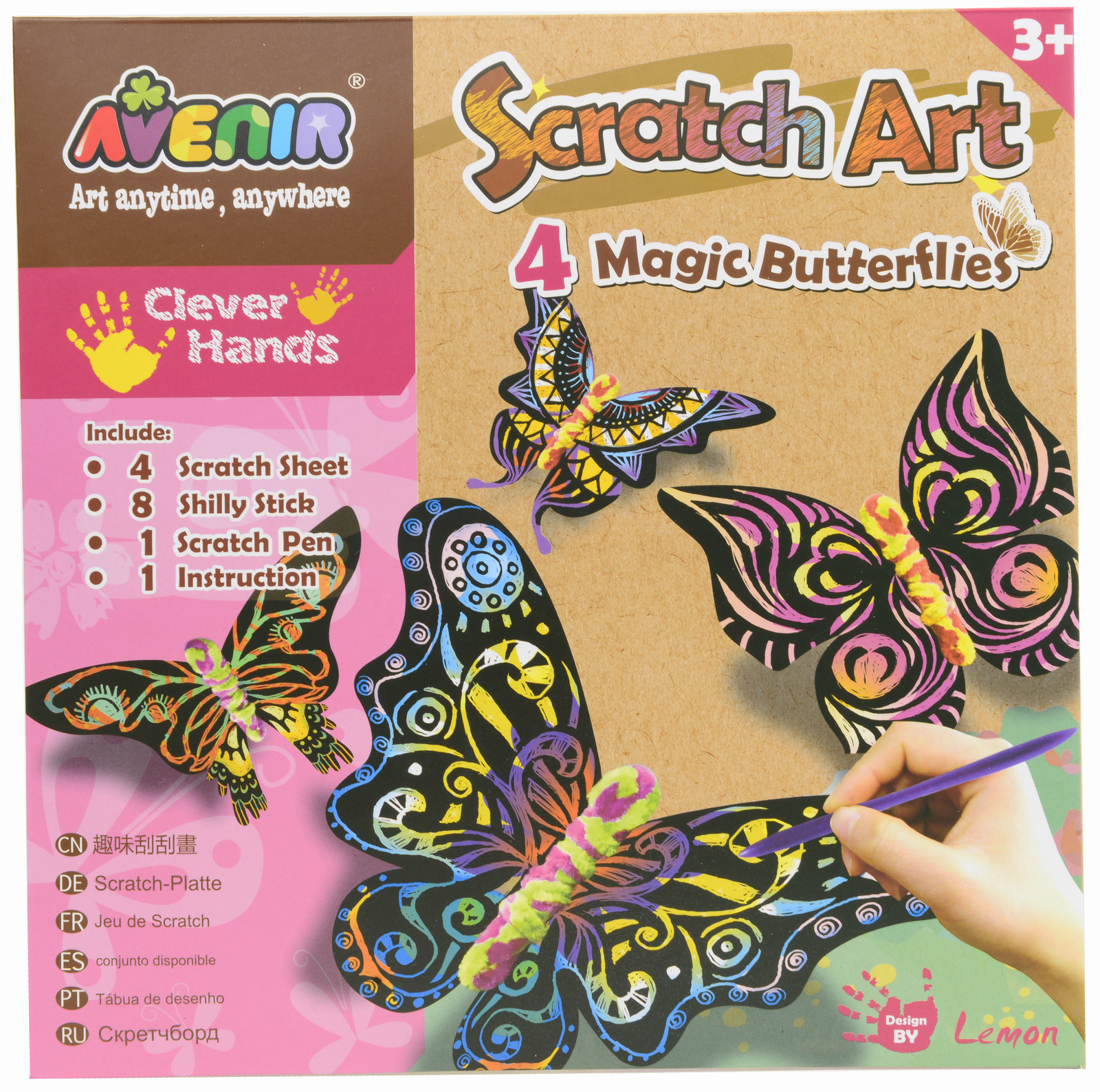 Buy Avenir Scratch Art Kit Magic Butterflies at Mighty Ape NZ