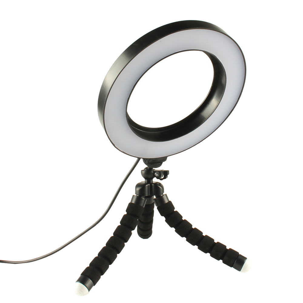 LED Selfie Ring Light Black (26cm) at Mighty Ape Australia