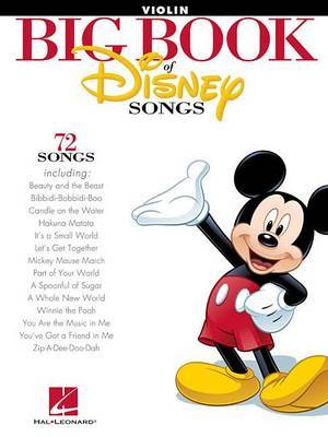 The Big Book Of Disney Songs - Violin by Hal Leonard Publishing Corporation image