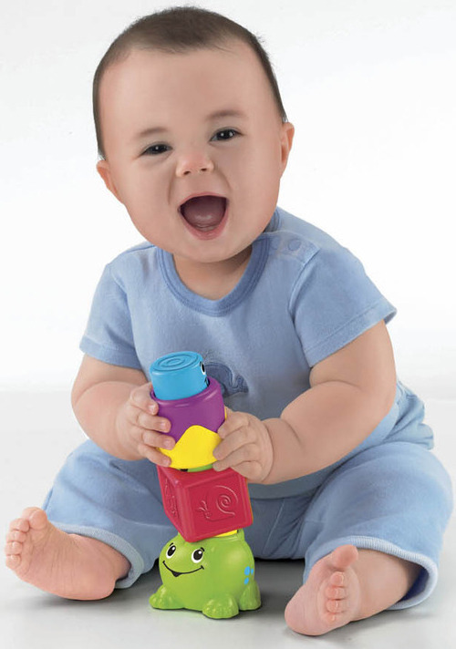 Buy Fisher Price Stack & Surprise Blocks PeekaBoo Frog at Mighty Ape Australia