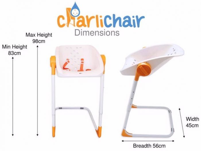 Charli: Baby Shower Chair - Orange/White