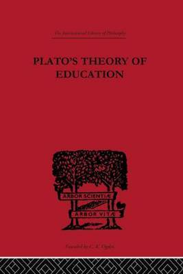 Plato's Theory of Education by R.C. Lodge image