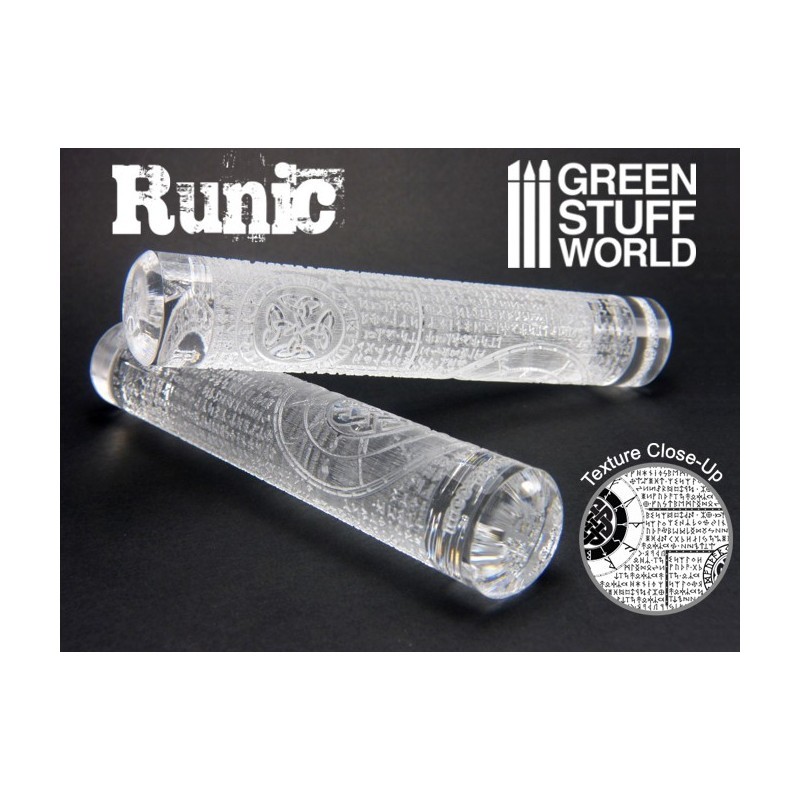 Green Stuff World Texture Rolling Pin Runic at Mighty Ape Australia