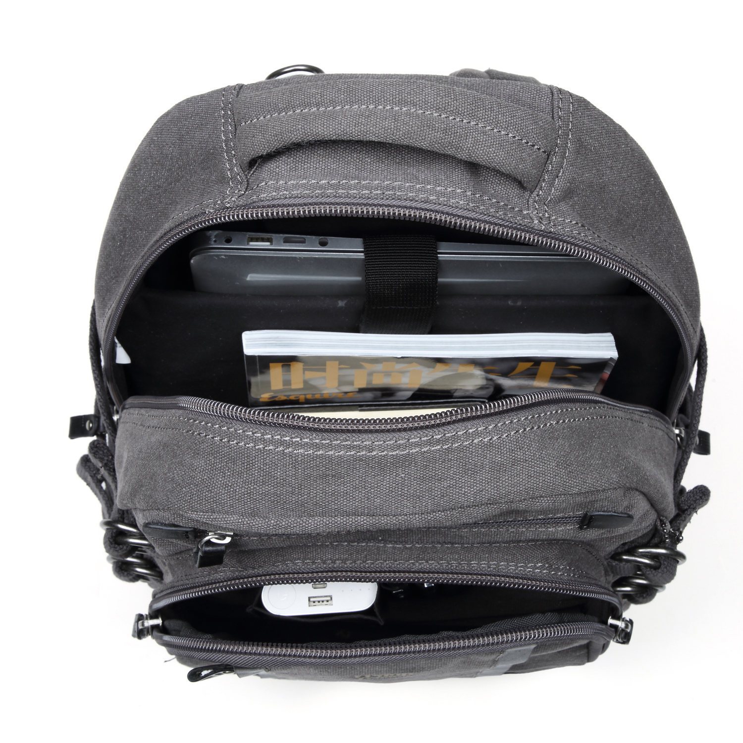 Classic Canvas Backpack Black at Mighty Ape NZ