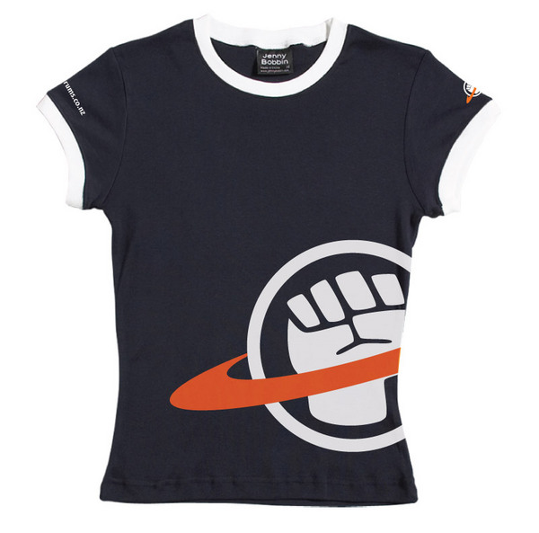 Gameplanet - Female Ringer Tee (Navy) for image