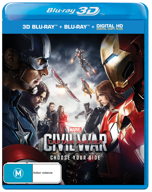 Captain America Civil War Bluray, 3D