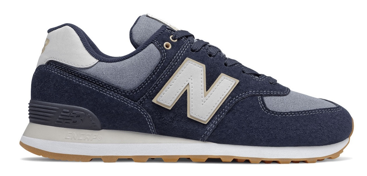 New Balance: Mens 574 Running Shoes - Dark Blue (Size US 11)