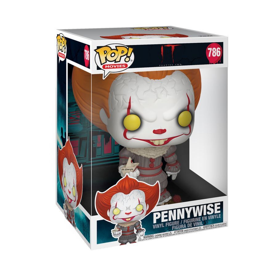 IT: Chapter 2 - Pennywise (with Boat) - 10" Super Sized Pop! Vinyl Figure image