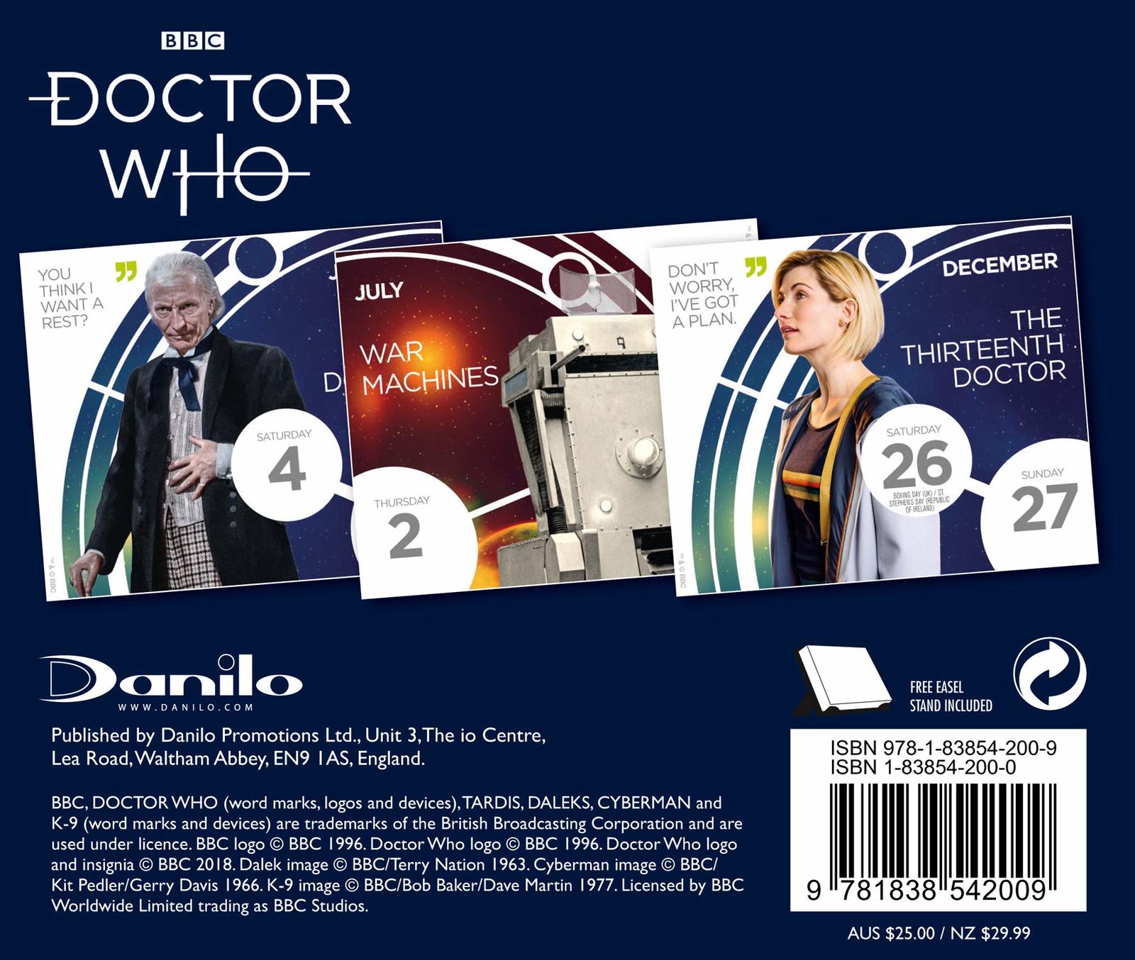 Official Doctor Who 2020 Boxed Calendar