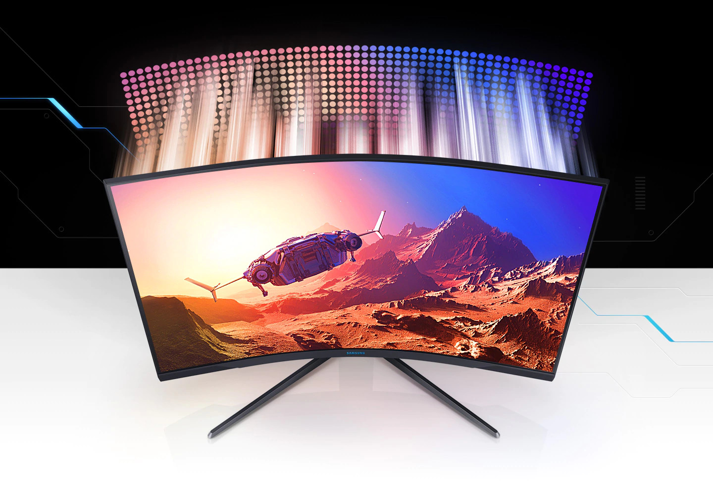 32" Samsung Odyssey G7 1440p 240Hz 1ms A-Sync HDR Curved Gaming Monitor image