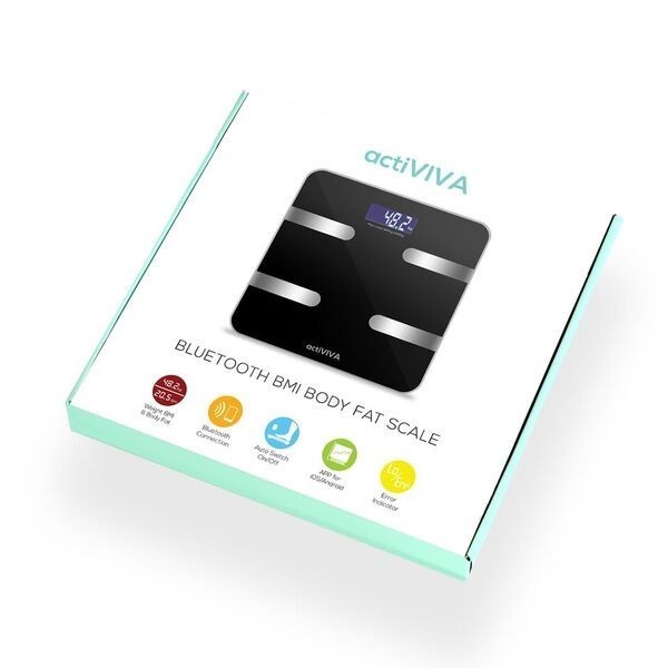 mbeat "actiVIVA" Bluetooth BMI and Body Fat Smart Scale with Smartphone APP image