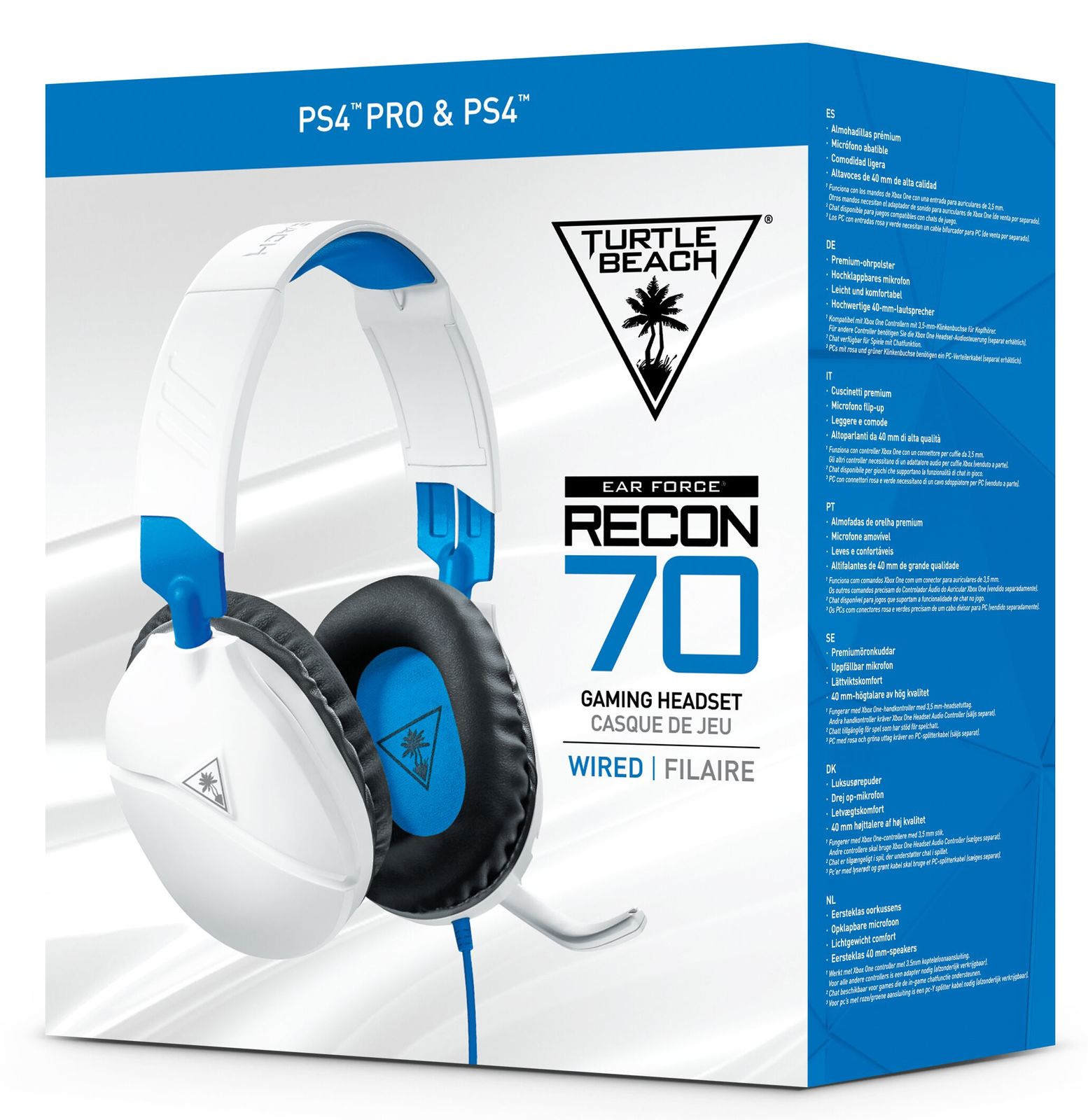 Turtle Beach Ear Force Recon 70P Stereo Gaming Headset (White) | Switch,  PS4, Xbox One | In-Stock - Buy Now | at Mighty Ape Australia