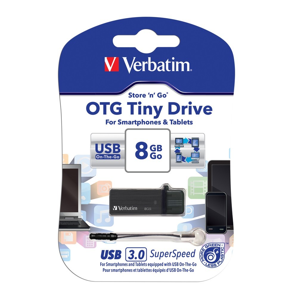 Verbatim Store'n'Go OTG Tiny USB 3.0 Drive - 8GB image