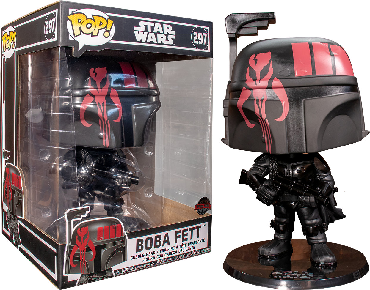 Star Wars: Boba Fett (Black Ver.) - 10" Super Sized Pop! Vinyl Figure image