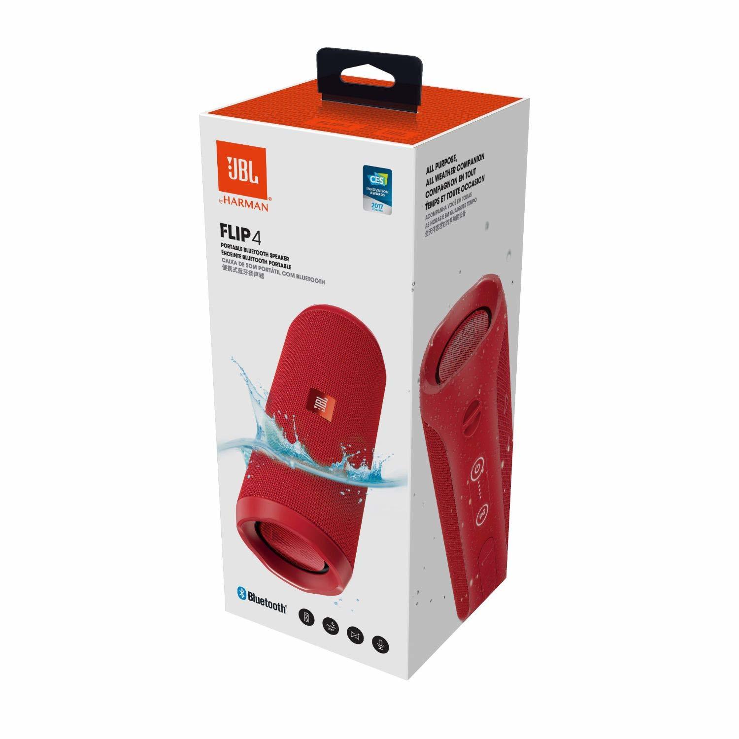 JBL Flip 4 Speaker Bluetooth Speaker - Red