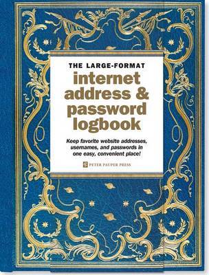 Celestial Large-Format Internet Address & Password Logbook on Hardback