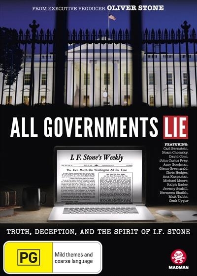 All Governments Lie: Truth, Deception, and the Spirit of I.F. Stone on DVD