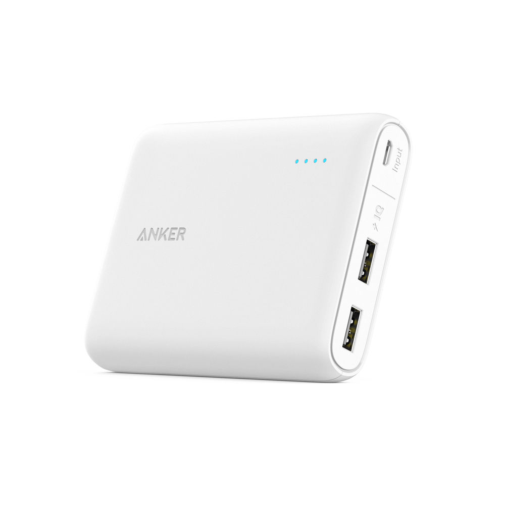 ANKER: PowerCore 13000mAh with 2x PowerIQ 2.4A ports - White image