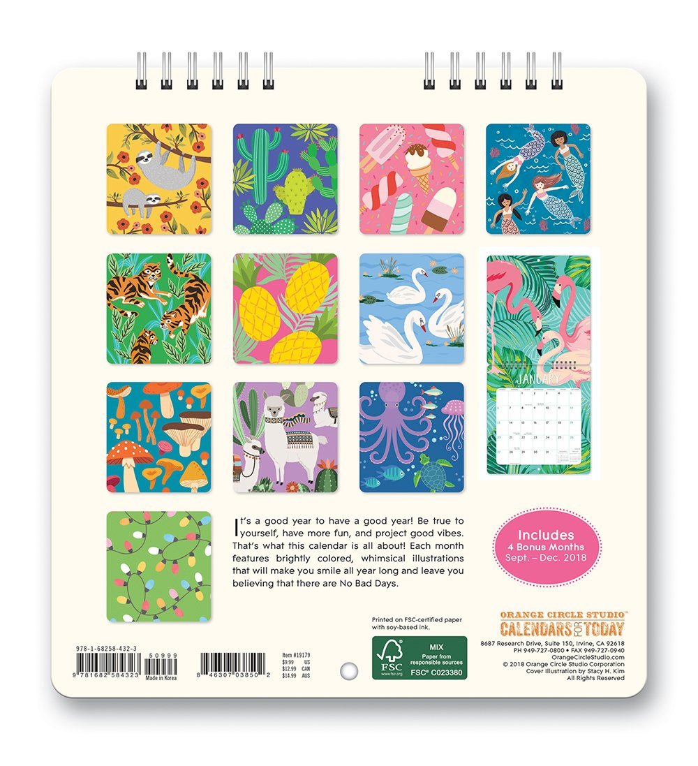 Studio Redux: No Bad Days 2019 Mini Wall Calendar