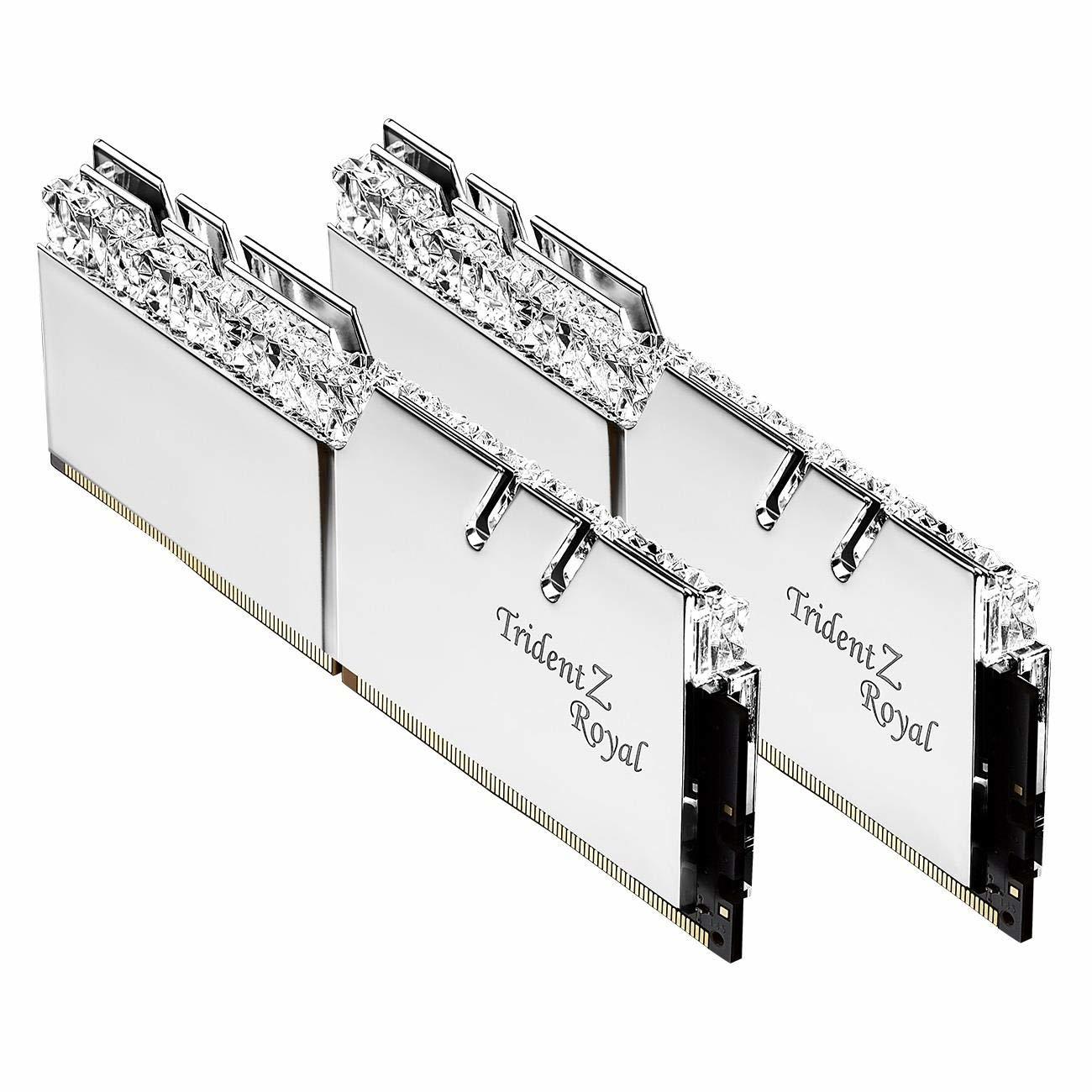 2 x 8GB G.SKILL Trident Z Royal 3200Mhz DDR4 Desktop Memory - Silver image