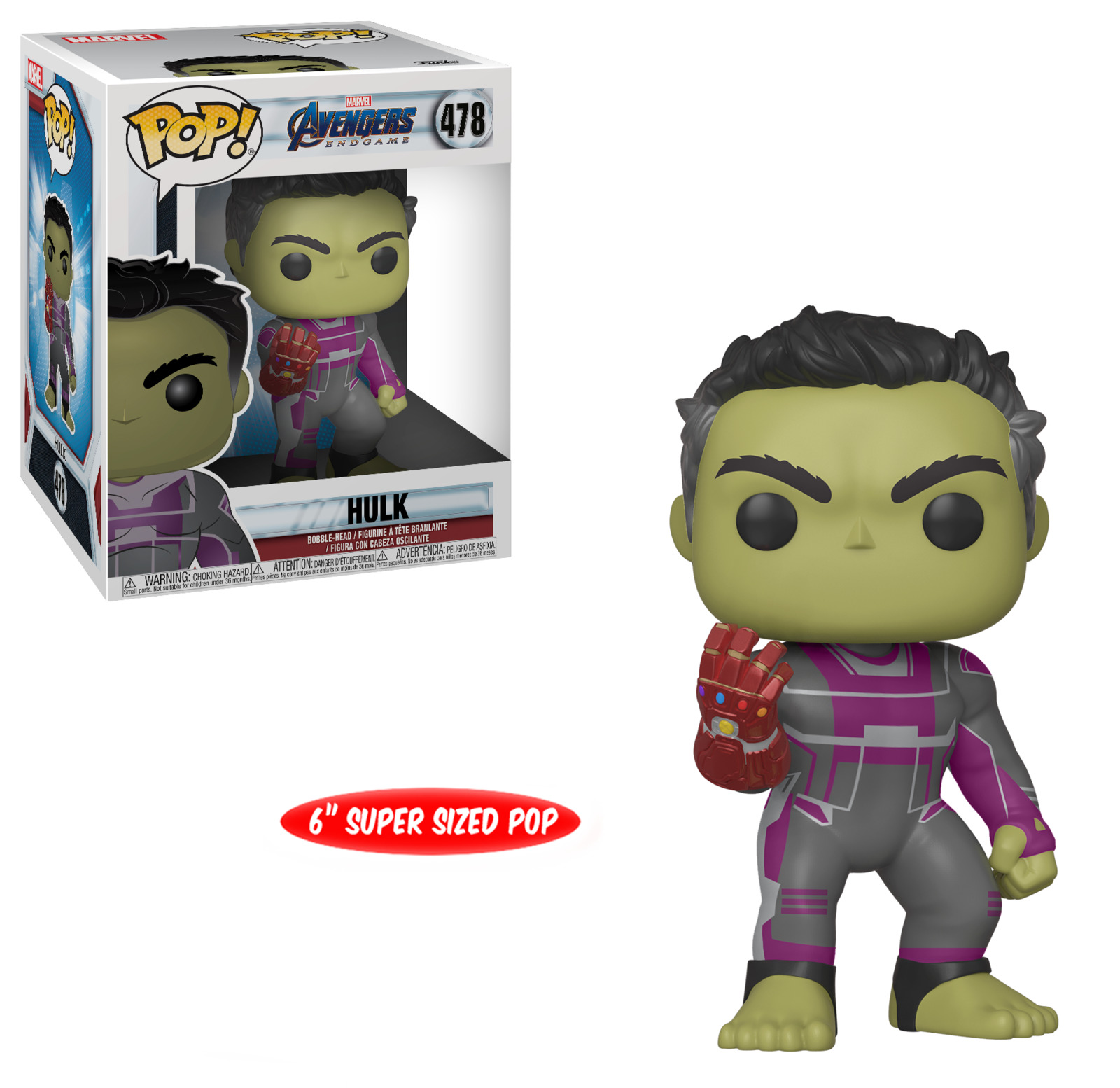 Avengers: Endgame - Hulk (with Gauntlet) 6" Pop! Vinyl Figure image