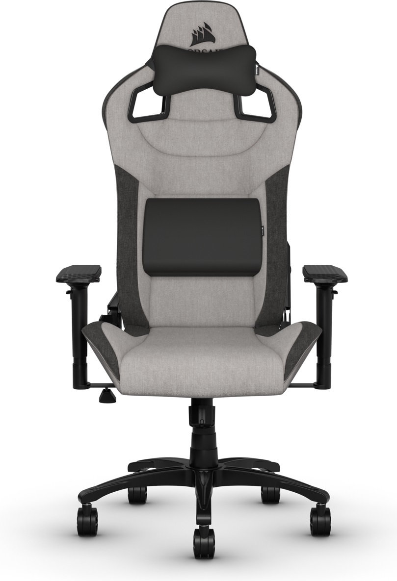 Corsair T3 RUSH Fabric Gaming Chair - Grey & Charcoal for image