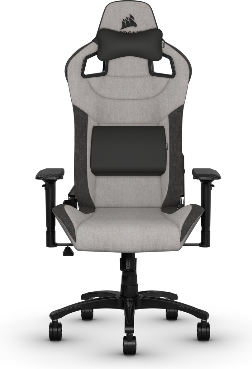 Corsair T3 RUSH Fabric Gaming Chair - Grey & Charcoal image