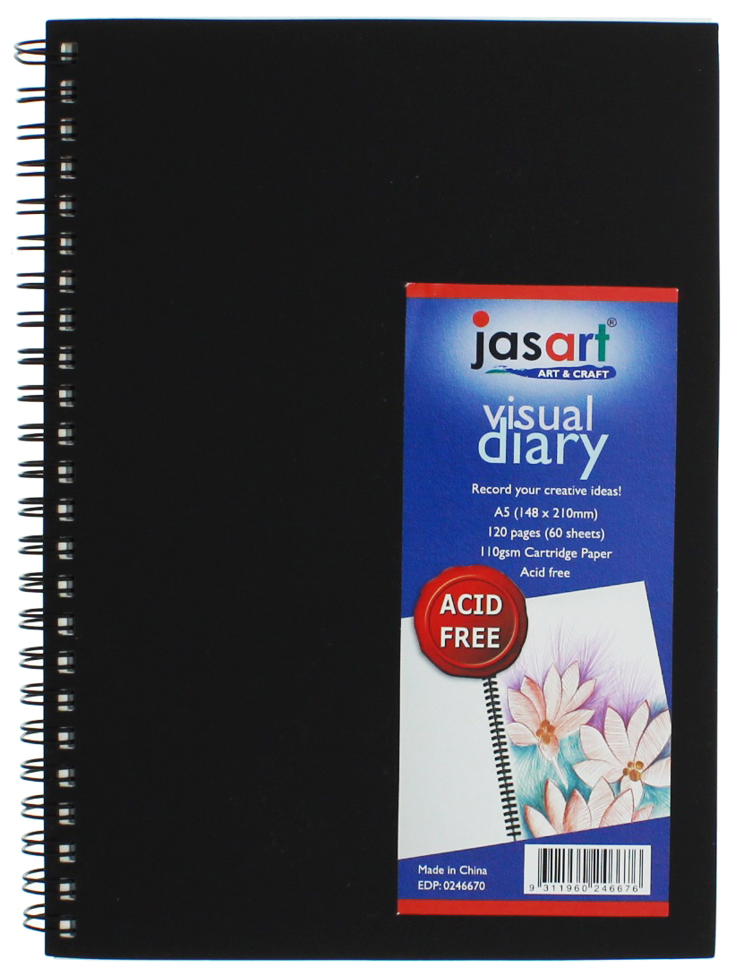 Jasart A5 60 Page Spiral Bound Visual Diary image