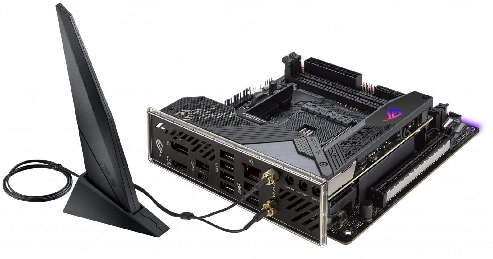 ASUS ROG Strix X570I Gaming WiFi ITX Motherboard at Mighty Ape NZ