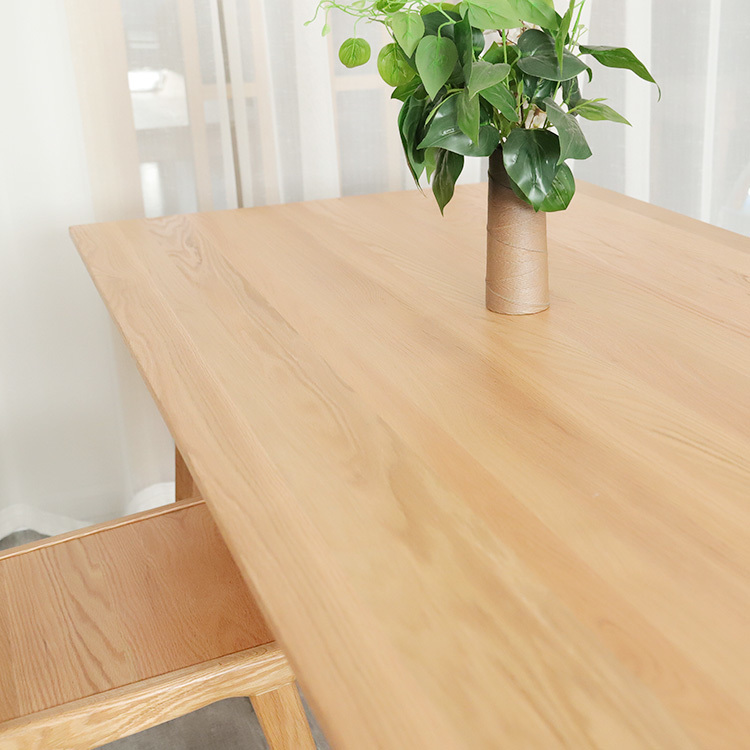 Buy Yara Natural Solid Oak VLeg Dining Table at Mighty Ape NZ