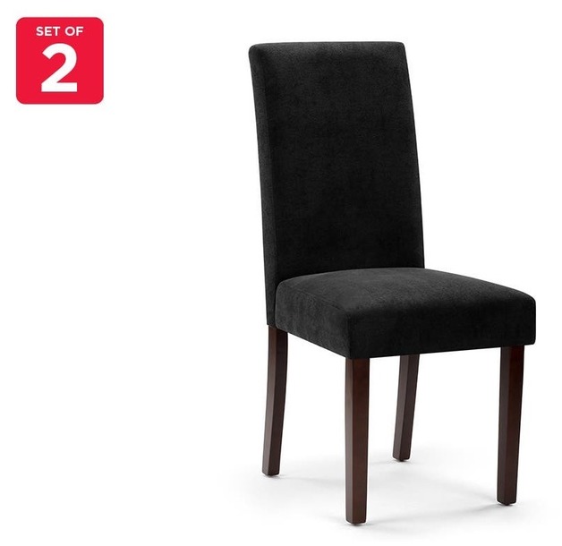 Buy Ovela Set of 2 Kyran Fabric Dining Chairs (Black) at Mighty Ape NZ