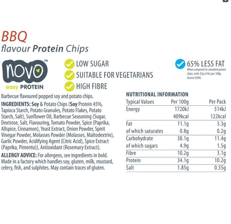 Novo Protein Chips - BBQ (30g) image